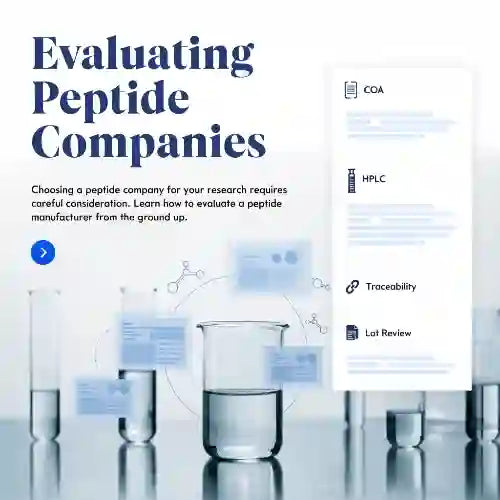 Certificate of analysis, HPLC chromatogram, and supplier comparison notes for evaluating research peptide companies