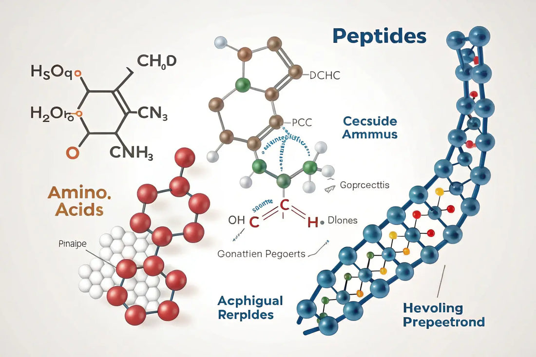 Scientific illustration of Tirzepatide peptide therapy for weight management and metabolic regulation