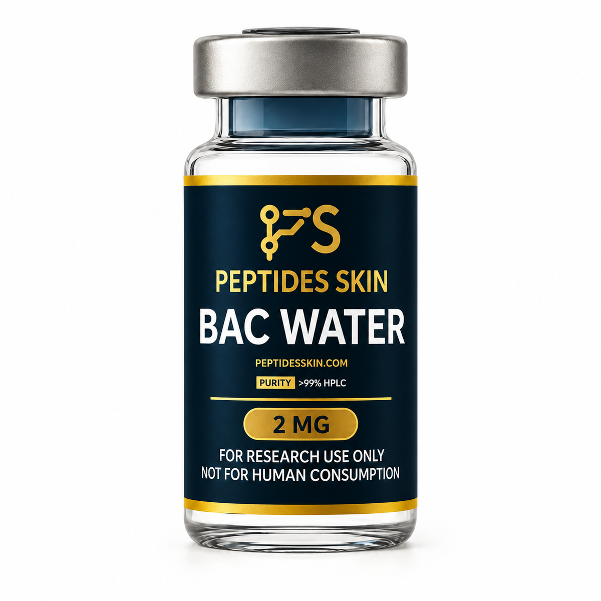 Peptides Skin BAC Water 2 mg bacteriostatic water research vial