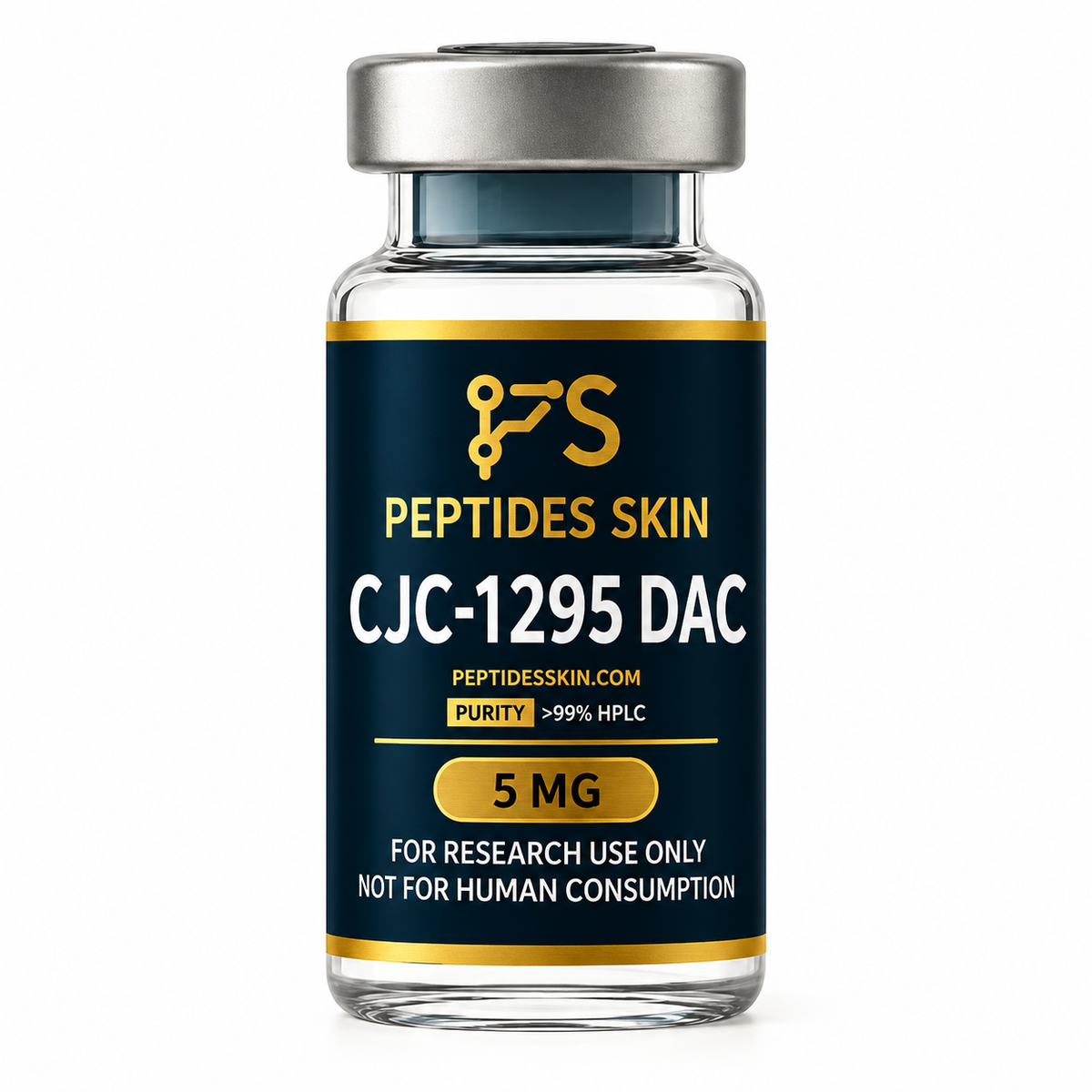 Peptides Skin CJC-1295 with DAC research peptide vial