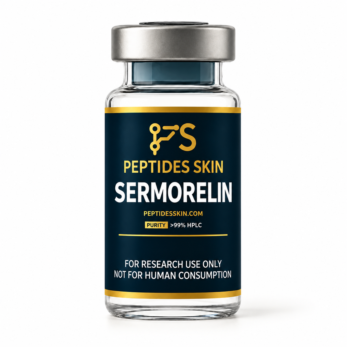 Peptides Skin Sermorelin research peptide vial
