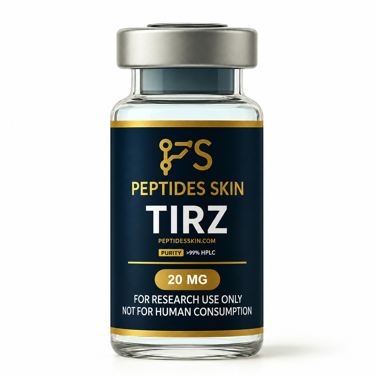 Peptides Skin TIRZ dual GIP GLP-1 research vial 20 mg