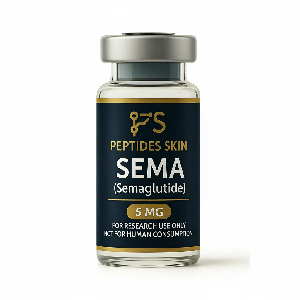Semaglutide SEMA 5mg research peptide vial – high purity GLP-1 analogue from Peptides Skin
