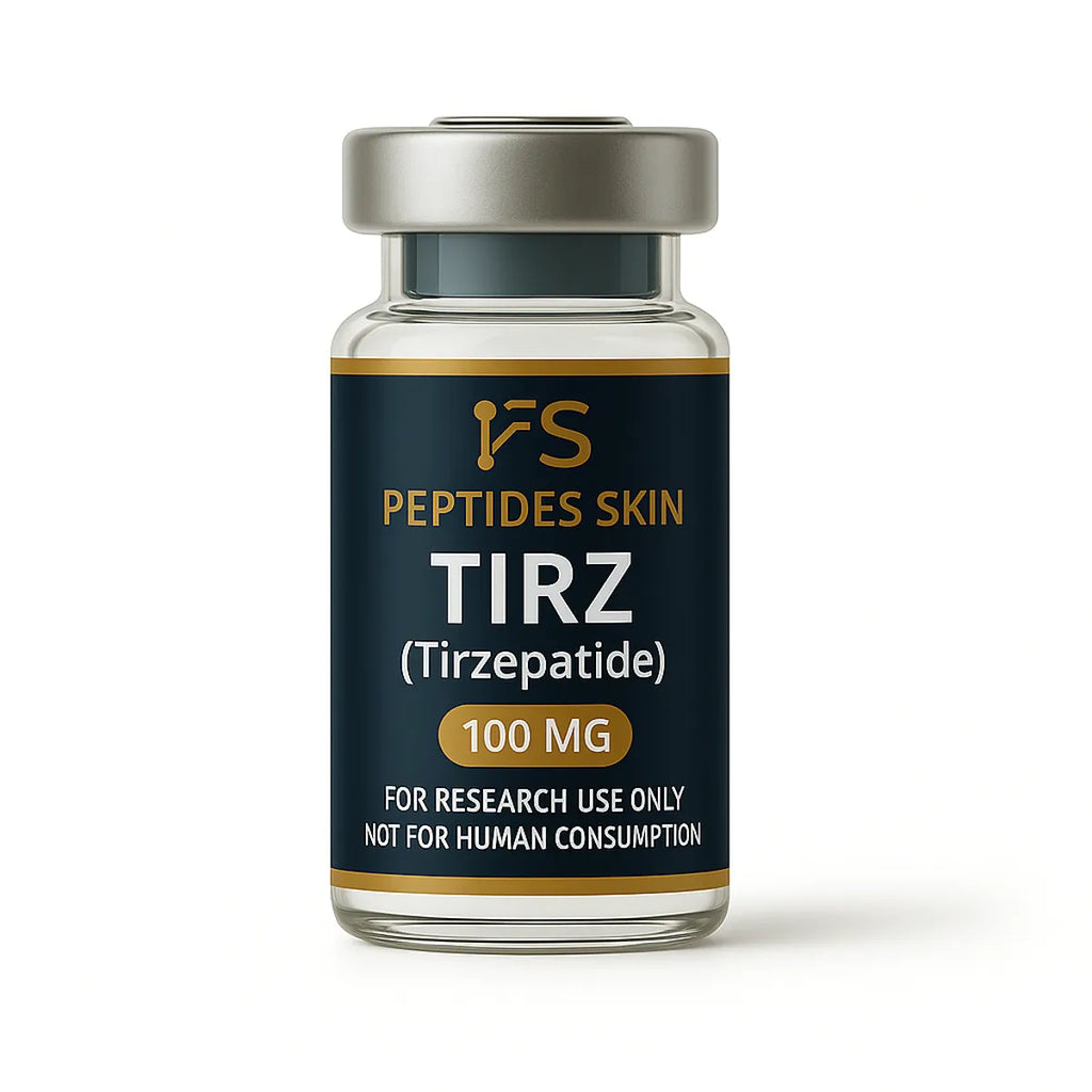 Peptides Skin TIRZ tirzepatide 100 mg peptide vial, high dose tirzepatide peptide for research use only, Peptides Skin TIRZ 100 mg .
