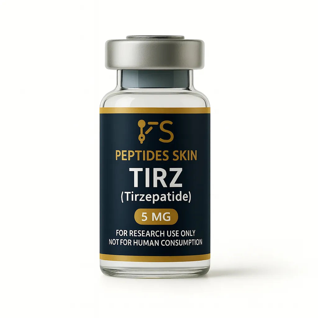 Peptides Skin TIRZ tirzepatide 5 mg peptide vial, research grade tirzepatide peptide bottle for laboratory use only
