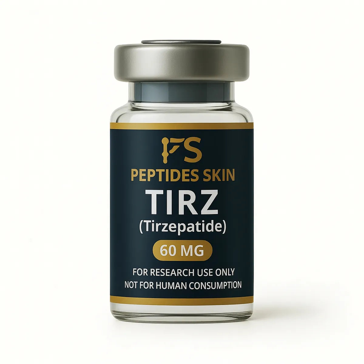 Peptides Skin TIRZ tirzepatide 60 mg peptide vial, tirzepatide research chemical, Peptides Skin TIRZ 60 mg bottle
